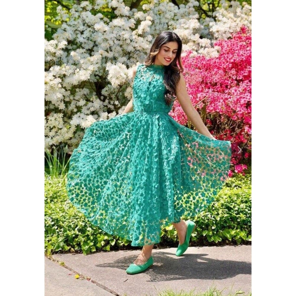 Eva Franco Shentel Dress - Seaglass Petal- Size 6- NWT